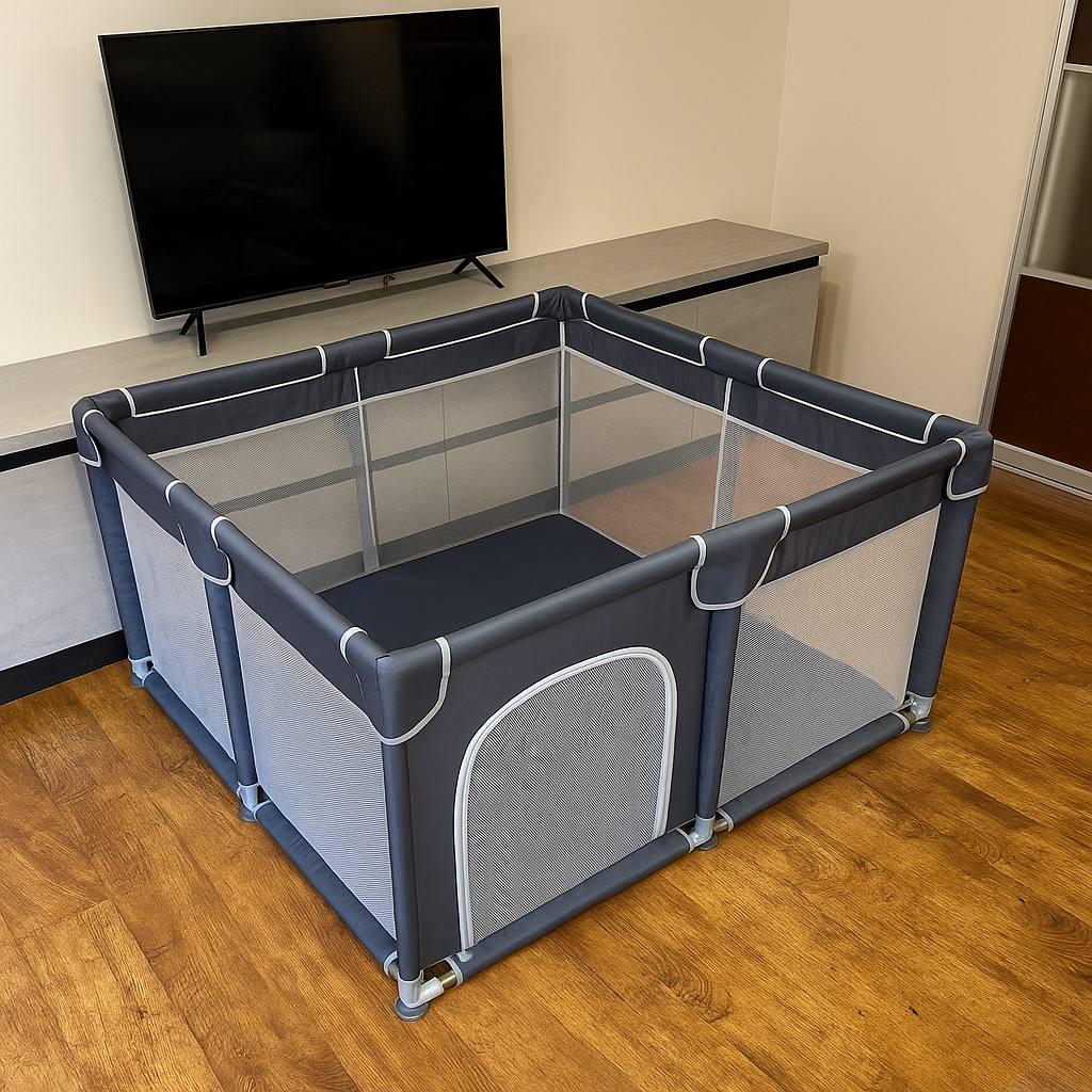 Манеж дитячий ігровий 120х120 см Сірий (MG08) - фото 1 Манеж дитячий ігровий 120х120 см Сірий (MG08) - фото 1