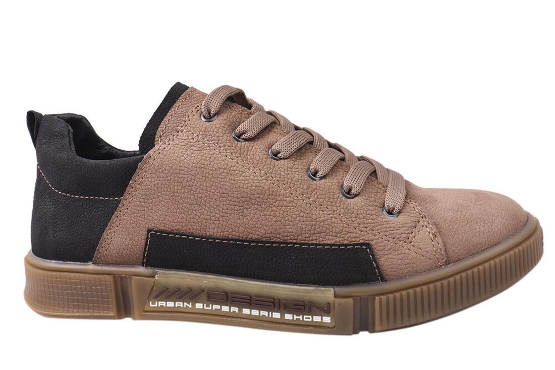 Кеды мужские Visazh из кожи-нубука на низком ходу на шнуровке р. 42 Капучино (208-21DTC) - фото 3 Кеды мужские Visazh из кожи-нубука на низком ходу на шнуровке р. 42 Капучино (208-21DTC) - фото 3