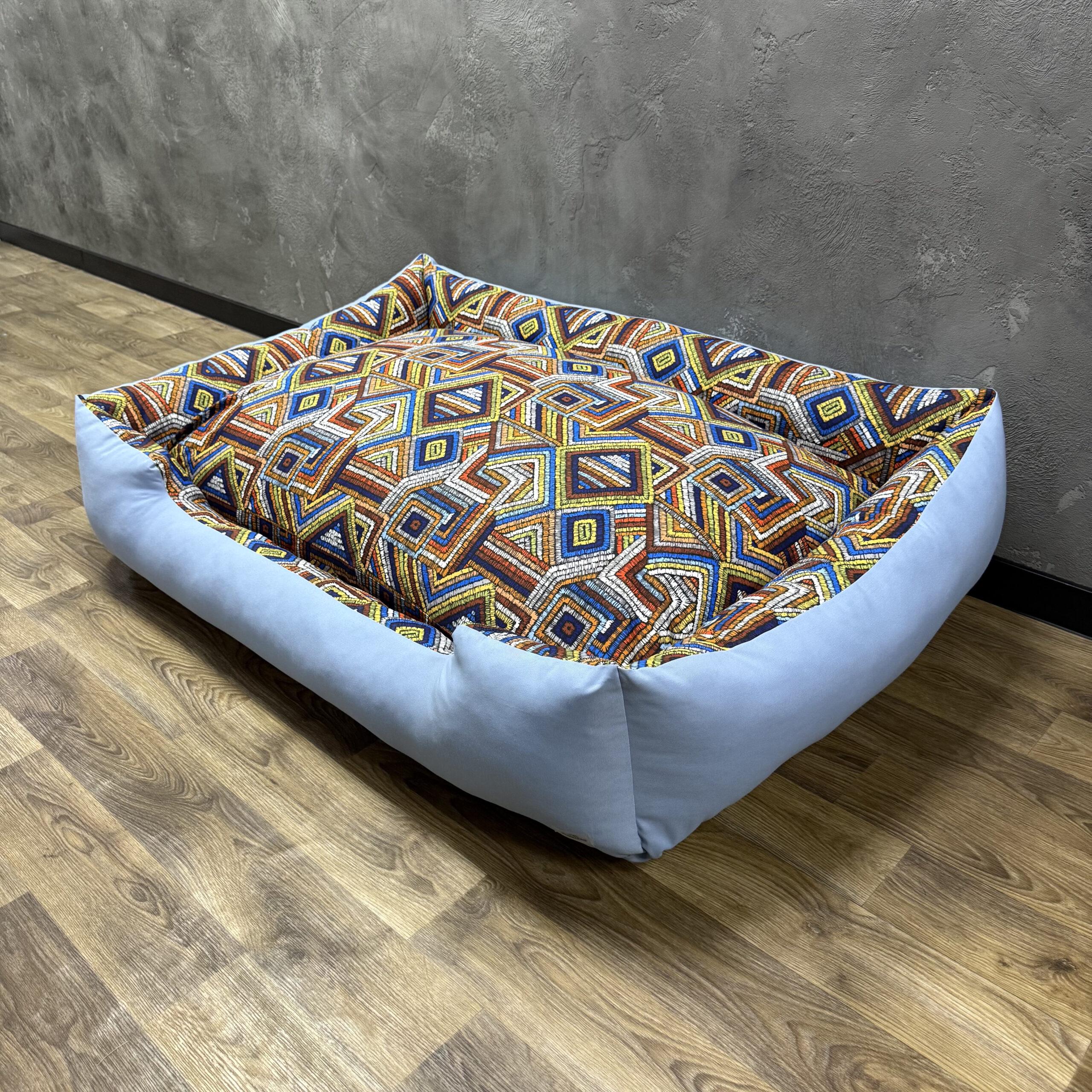 Лежак для котов и собак Comfort Home Labirint blue панама 70х50 см