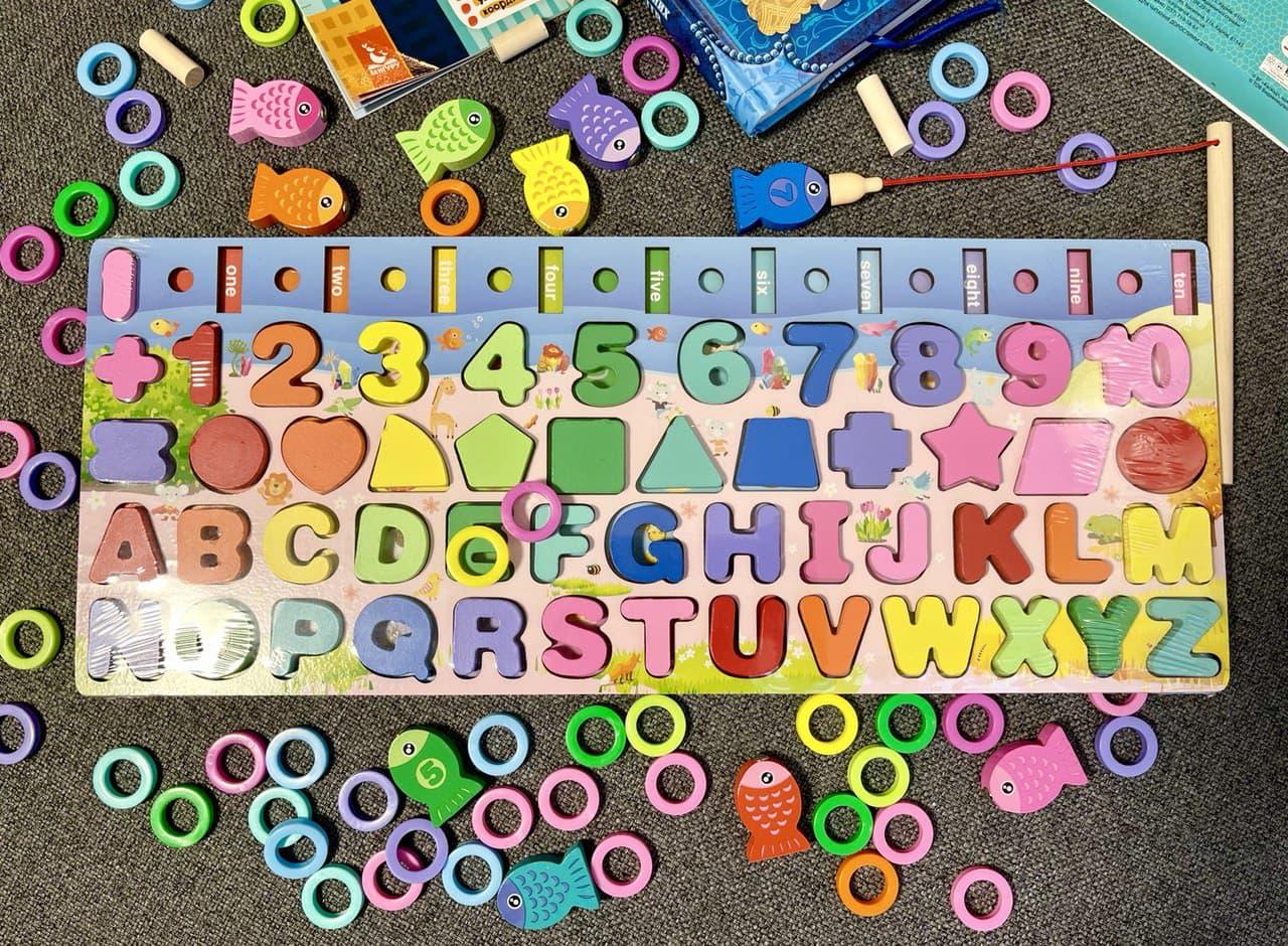 Деревянная развивающая игрушка геометрика Oray рыбалка 5 рядов - фото 7 Деревянная развивающая игрушка геометрика Oray рыбалка 5 рядов - фото 7