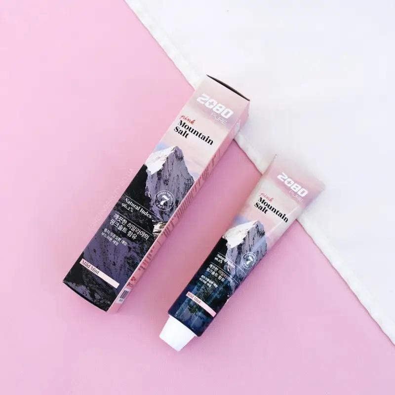 Зубна паста Dental Clinic 2080 Pure Mountain Salt Pink Mild Mint з рожевою гімалайською сіллю 120 г (8801046311493) - фото 3 Зубна паста Dental Clinic 2080 Pure Mountain Salt Pink Mild Mint з рожевою гімалайською сіллю 120 г (8801046311493) - фото 3