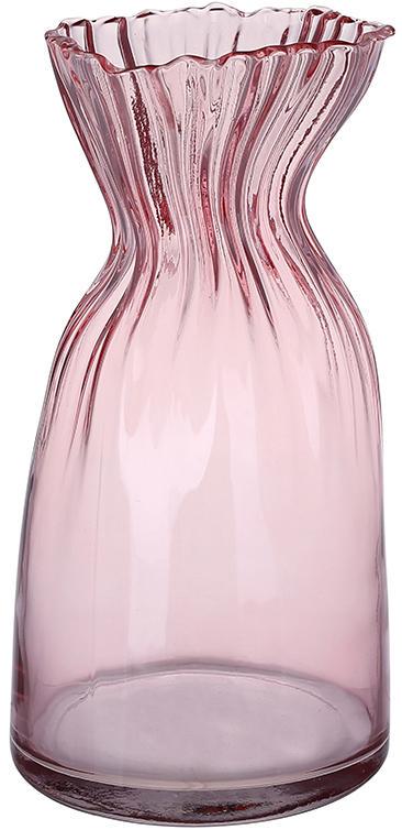 Ваза стеклянная Грейс 31 см Розовый