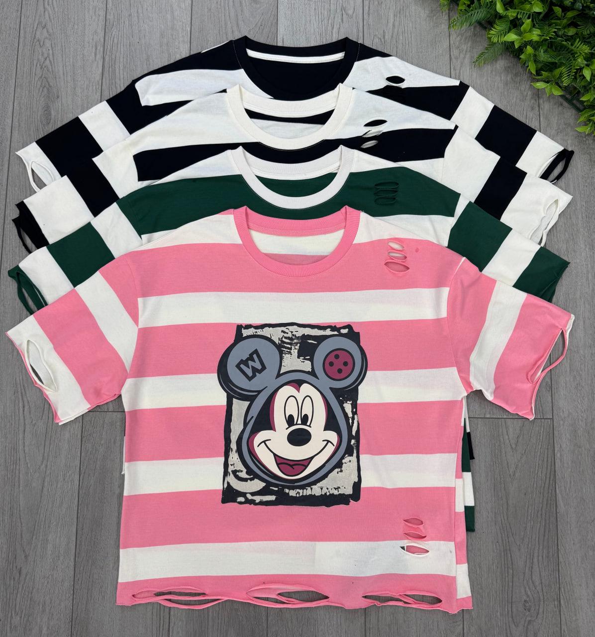 Футболка с принтом Микки Маус OS Белый (#26085-01) - фото 2 Футболка с принтом Микки Маус OS Белый (#26085-01) - фото 2