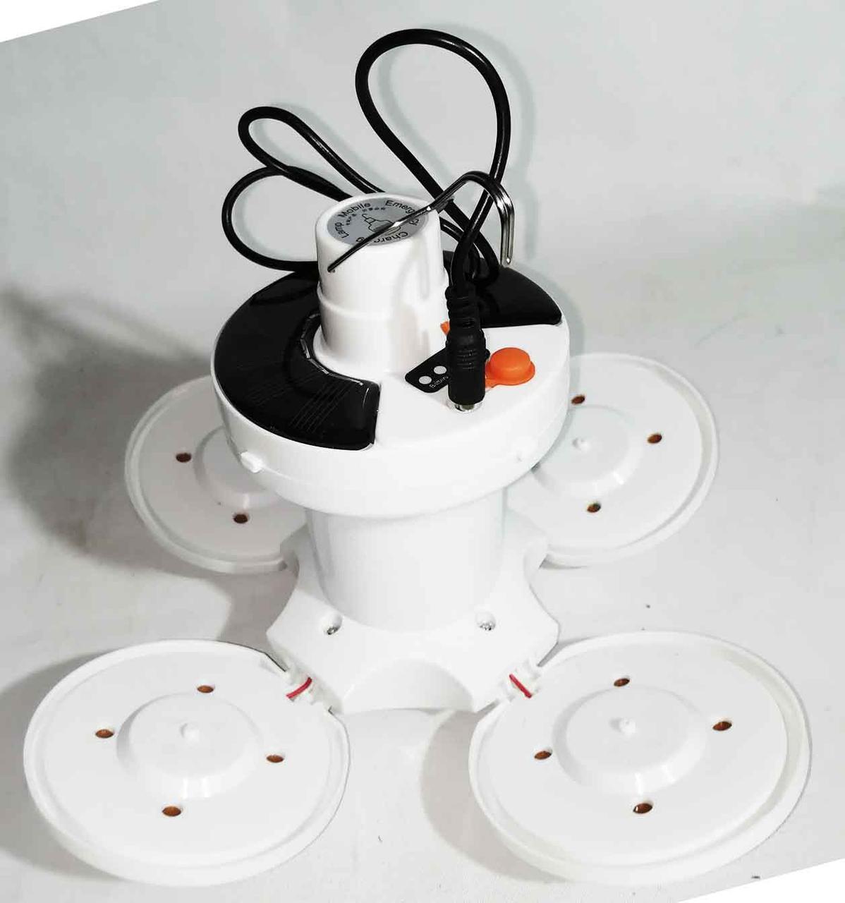 Фонарь лампа для кемпинга JG 2029 USB с солнечной панелью - фото 6