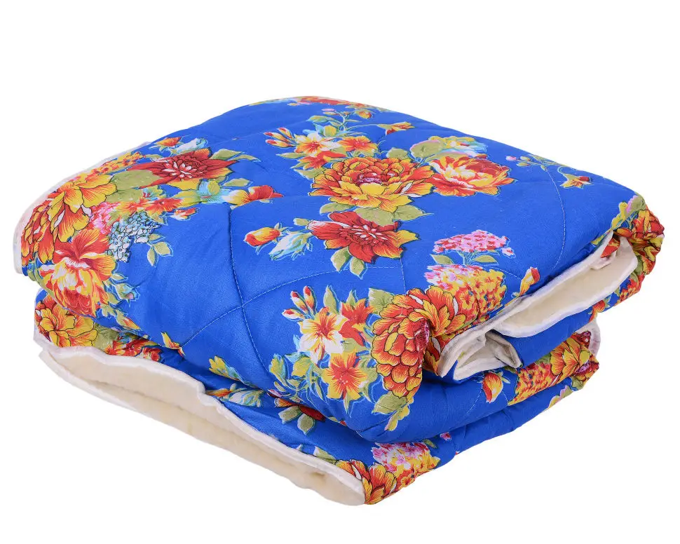 Одеяло открытое овечья шерсть поликотон двуспальное 180х210 см (51241)