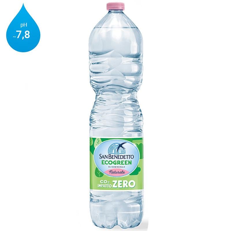Вода мінеральна негазована San Benedetto EcoGreen 6 шт. х 1.5 л (18173) - фото 3 Вода мінеральна негазована San Benedetto EcoGreen 6 шт. х 1.5 л (18173) - фото 3