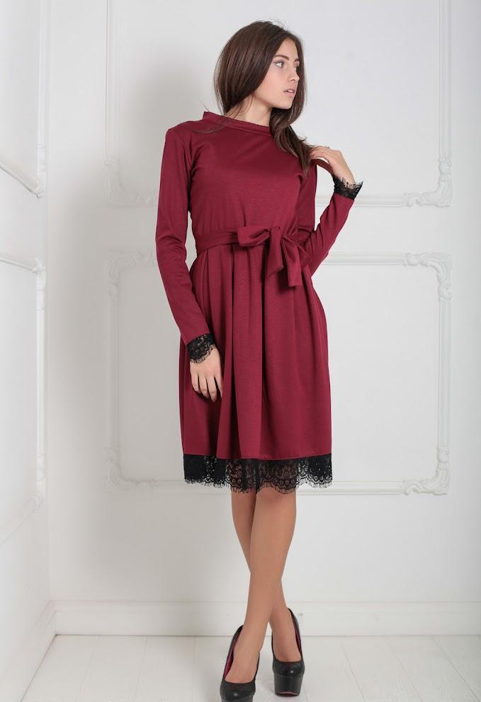 Платье женское Podium Kallagis 20853-BORDO XXL Бордовый