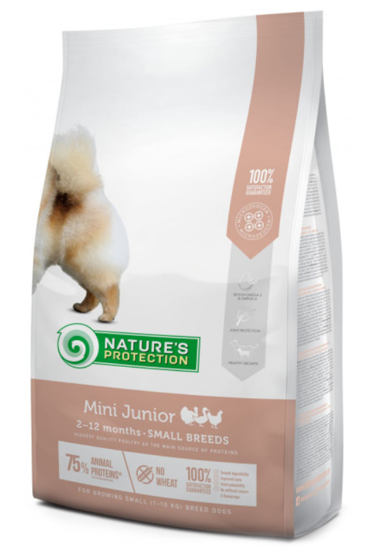 Корм для собак Nature's Protection Mini Junior Small breeds 2 кг - фото 1 Корм для собак Nature's Protection Mini Junior Small breeds 2 кг - фото 1