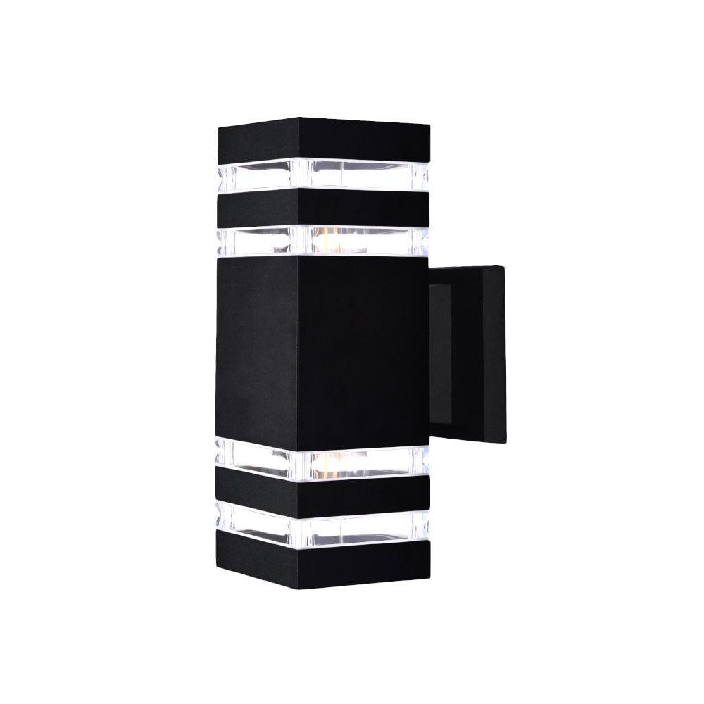 Светильник фасадный Violux TETRIS-2D 2х40Вт E27 IP44 Черный (26064519)