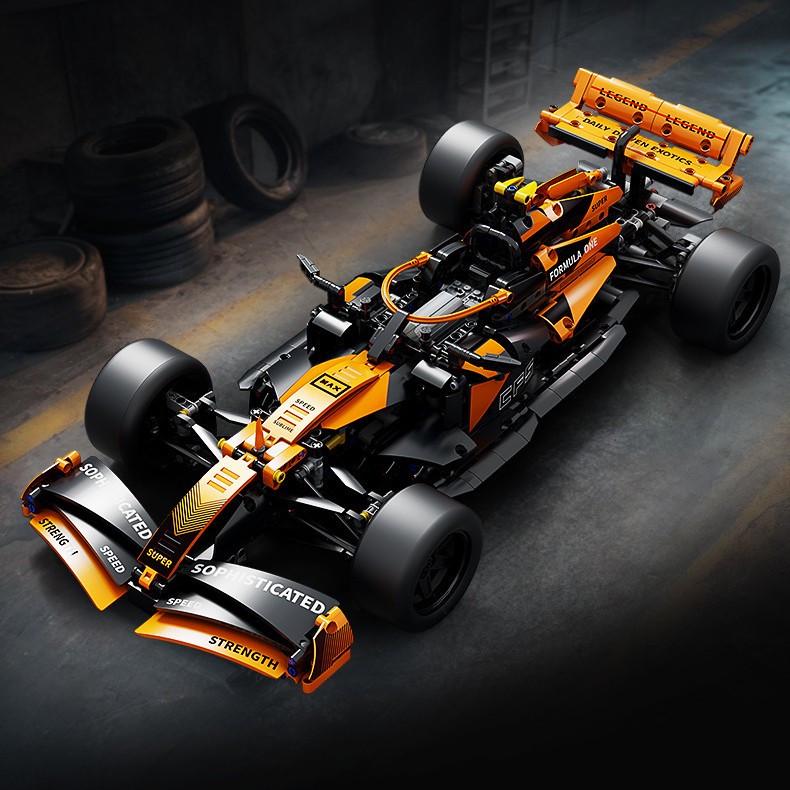 Конструктор на радиоуправлении 1:10 McLaren F1 56 см Формула 1 гоночная машина с мотором и пультом Оранжевый - фото 3