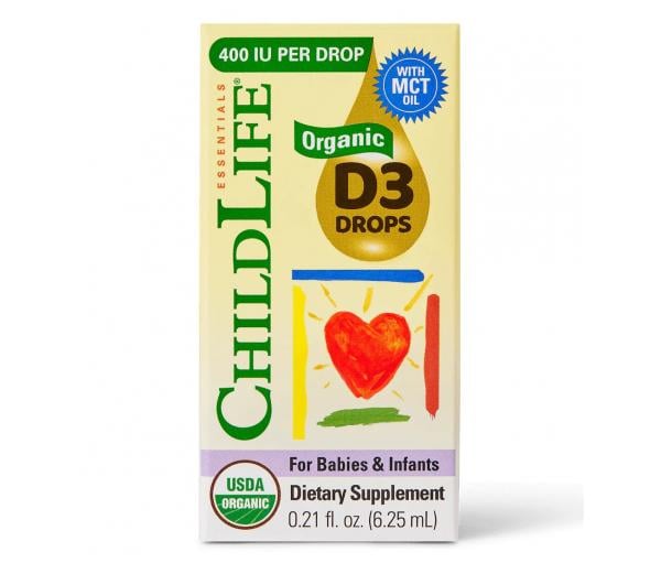 Витамин D3 для детей и младенцев органический Organic Vitamin D3 Drops ChildLife в каплях 6,25 мл - фото 2