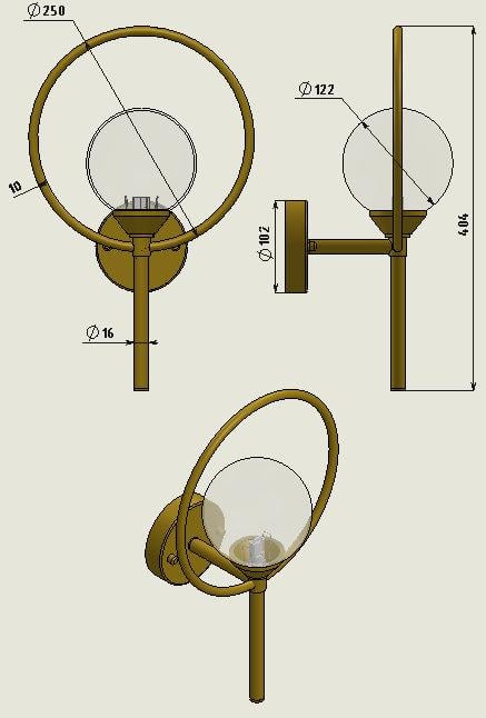 Настенный светильник ARO (22657-4) - фото 3 Настенный светильник ARO (22657-4) - фото 3