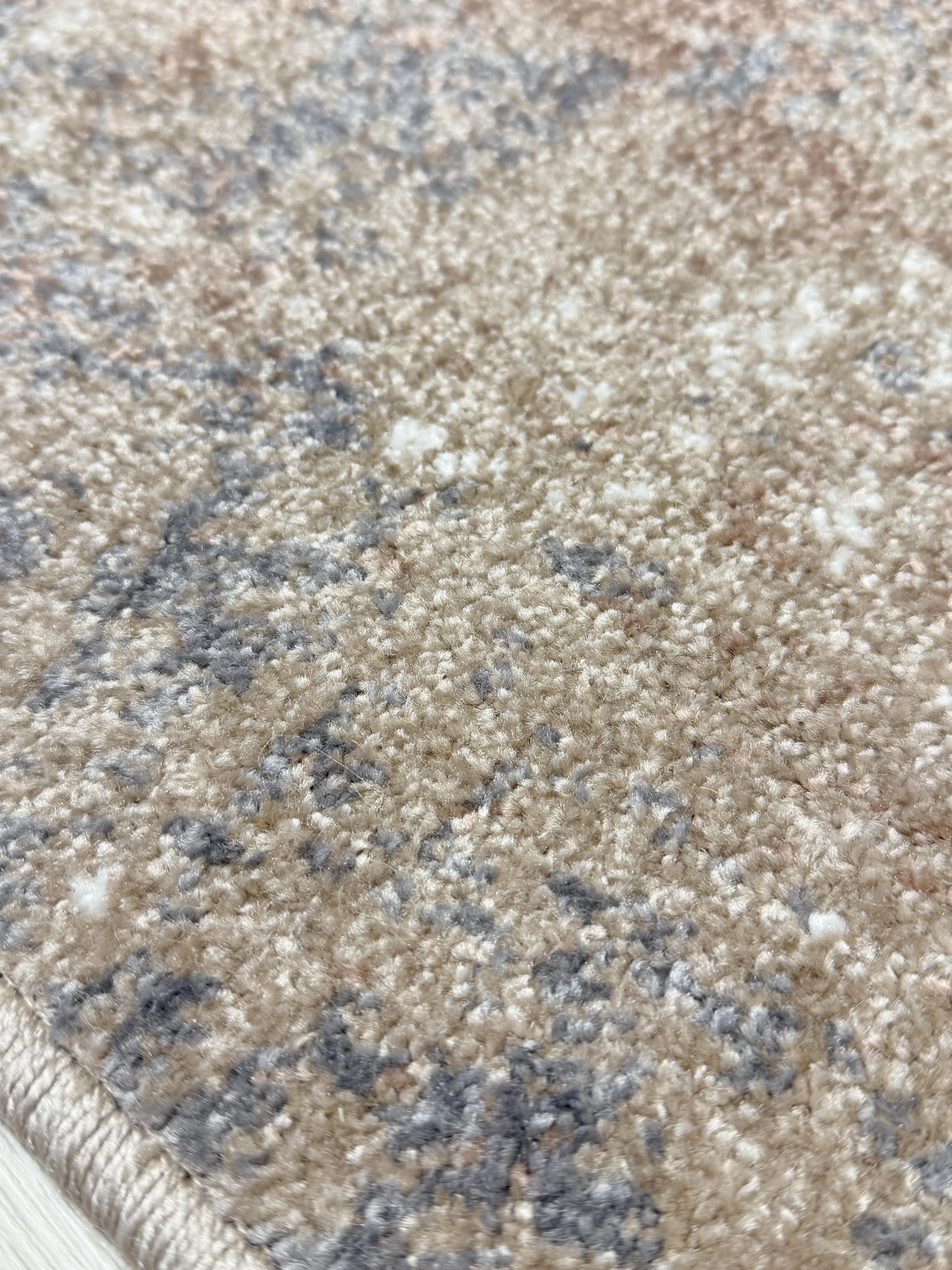 Ковер Mira с низким ворсом 200x400 см Бежевый с серым (24136/121B8) - фото 11