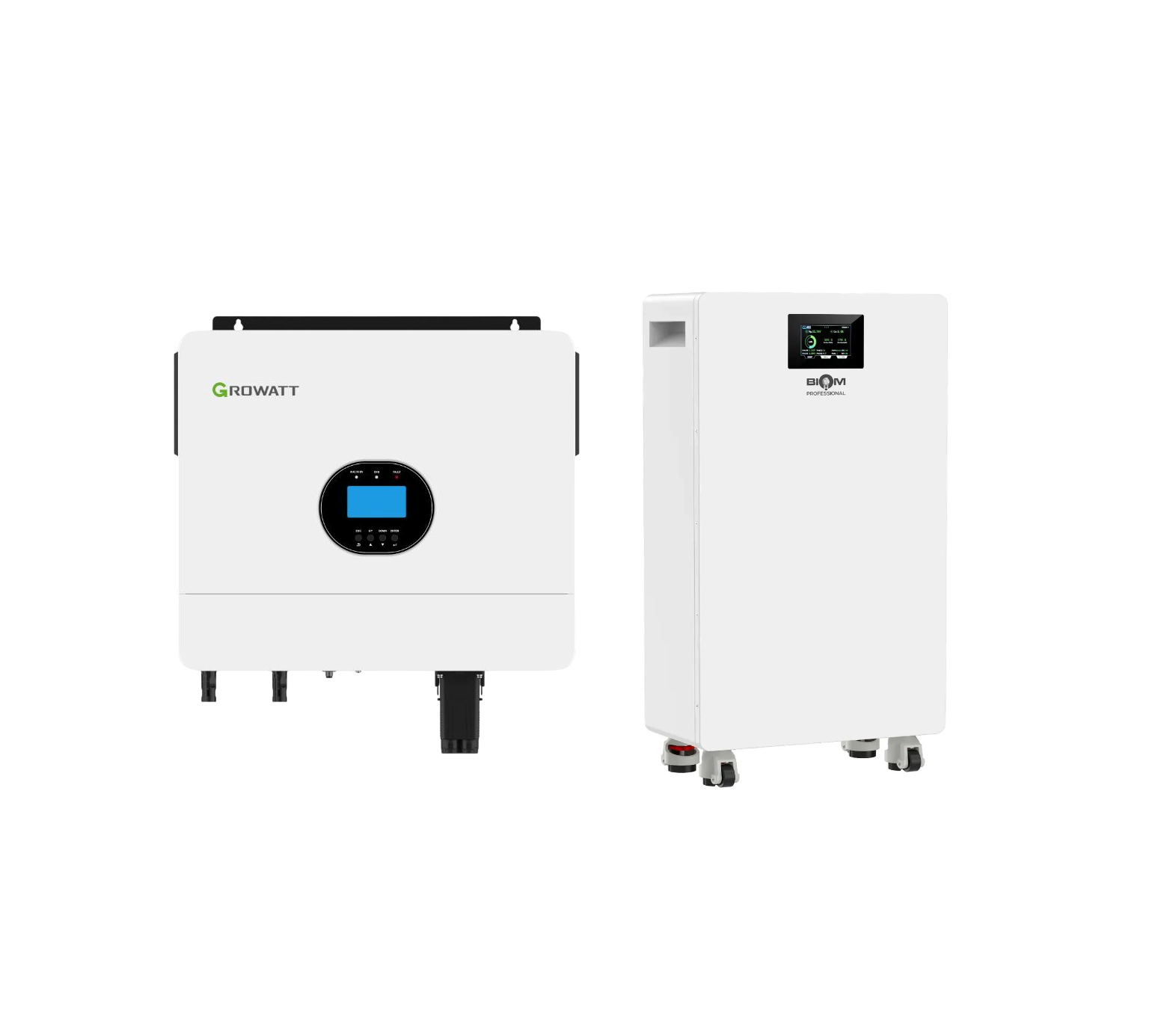 Инвертор Growatt SPF 6000 ES Plus 6 кВт и батарея Biom Professional BALFP-512300-V2 15,36 кВт·ч White (33148615)