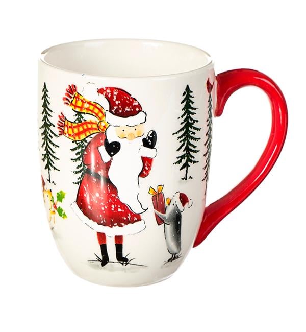 Чашка новогодняя Санта-Клаус в лесу (50327)