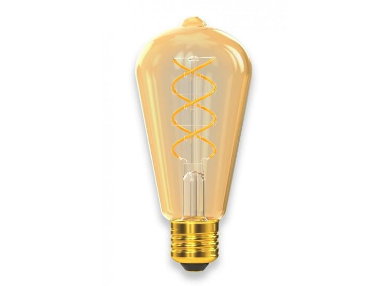 Лампа Luxel Filament ST64 spiral 6W E27 1800K Golden (079-HG)