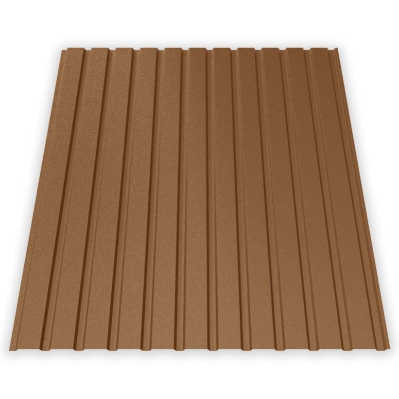 Профнастил AKM ПС-10 100 г/м2 0,45 мм 1200х1500 мм Ral 8004 Терракотовый матовый (30294808)