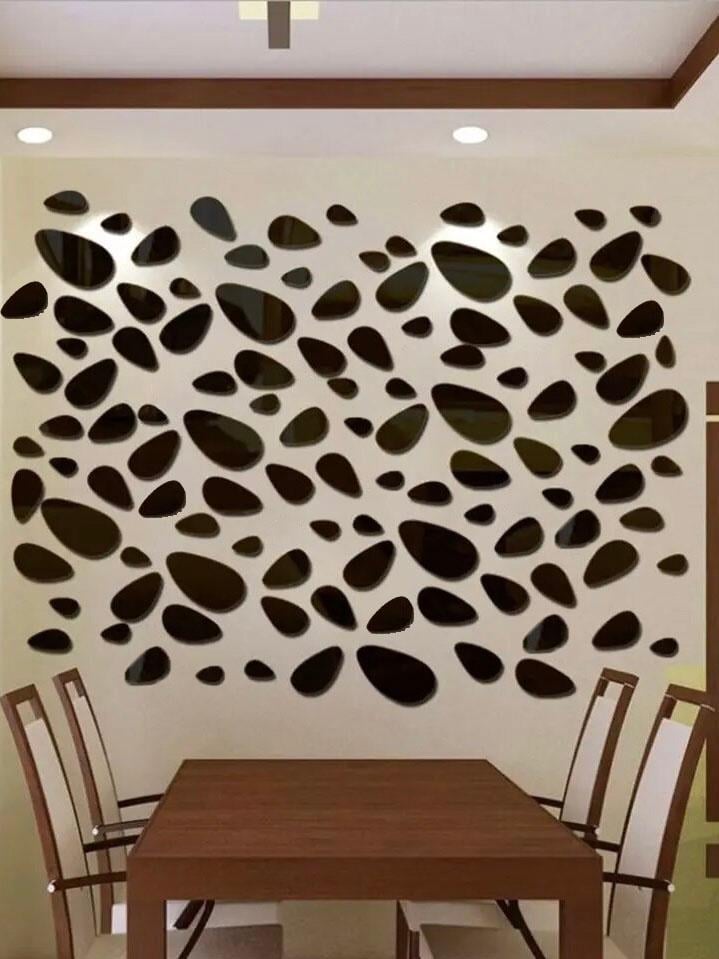 Наклейка интерьерная Камешки на стену 21 шт. Черный (21994086) Наклейка интерьерная Камешки на стену 21 шт. Черный (21994086)