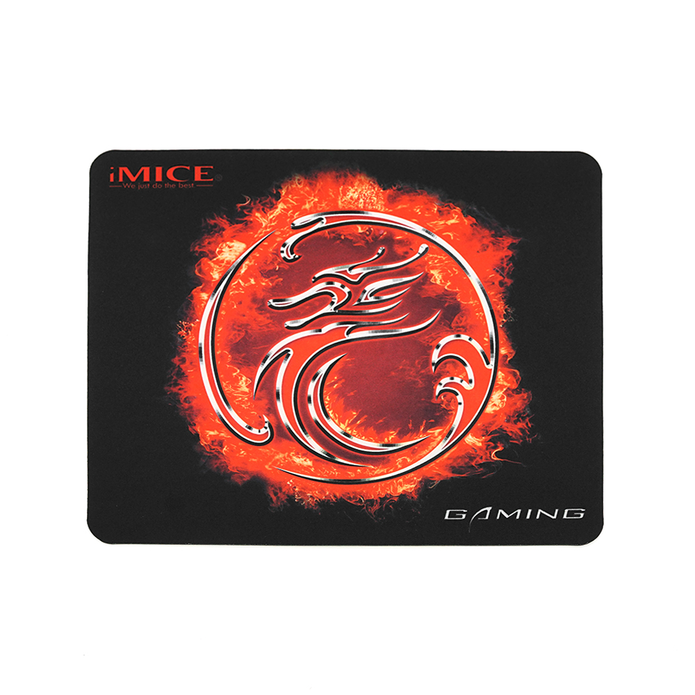 Коврик для мышки тканевый iMice PD-01 с боковой прошивкой геймерский 300x250 мм Черно-красный (34664)