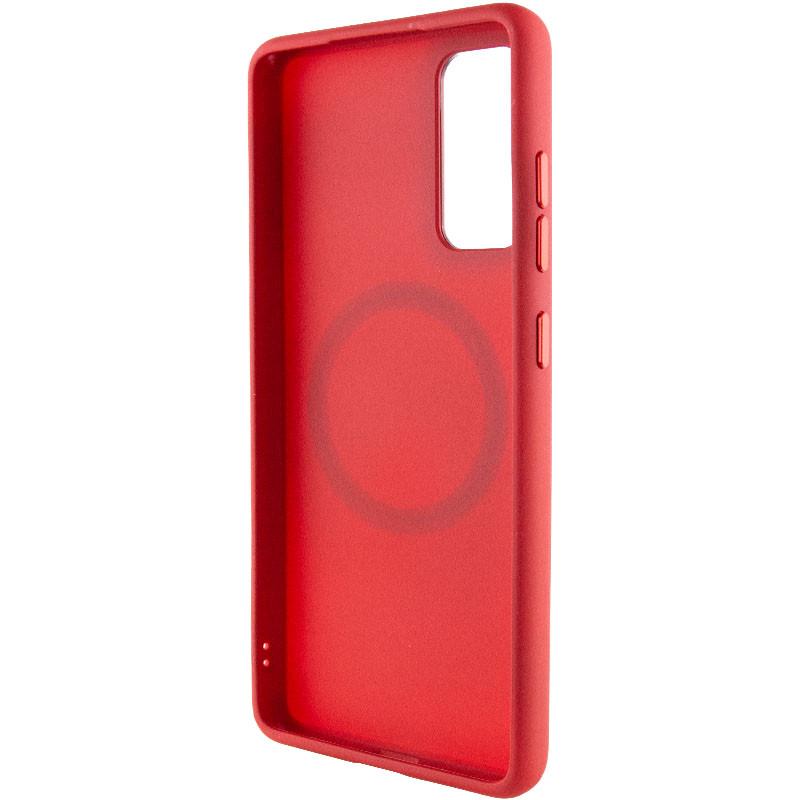 Противоударный TPU Чехол Bonbon Metal Style with MagSafe для Samsung Galaxy S22 Красный / Red - фото 3