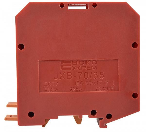 Клемма винтовая наборная АСКО-Укрем JXB 70/35 225А 70 мм2 х 75х21х76 мм Красный (A0130010052) Клемма винтовая наборная АСКО-Укрем JXB 70/35 225А 70 мм2 х 75х21х76 мм Красный (A0130010052)