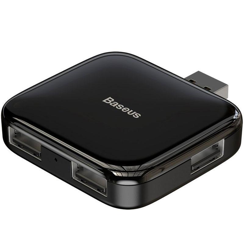 Адаптер мультипортовий USB Хаб Baseus Fully Folded Portable USB-A to 4 USB2.0 CAHUB-CW01 Black