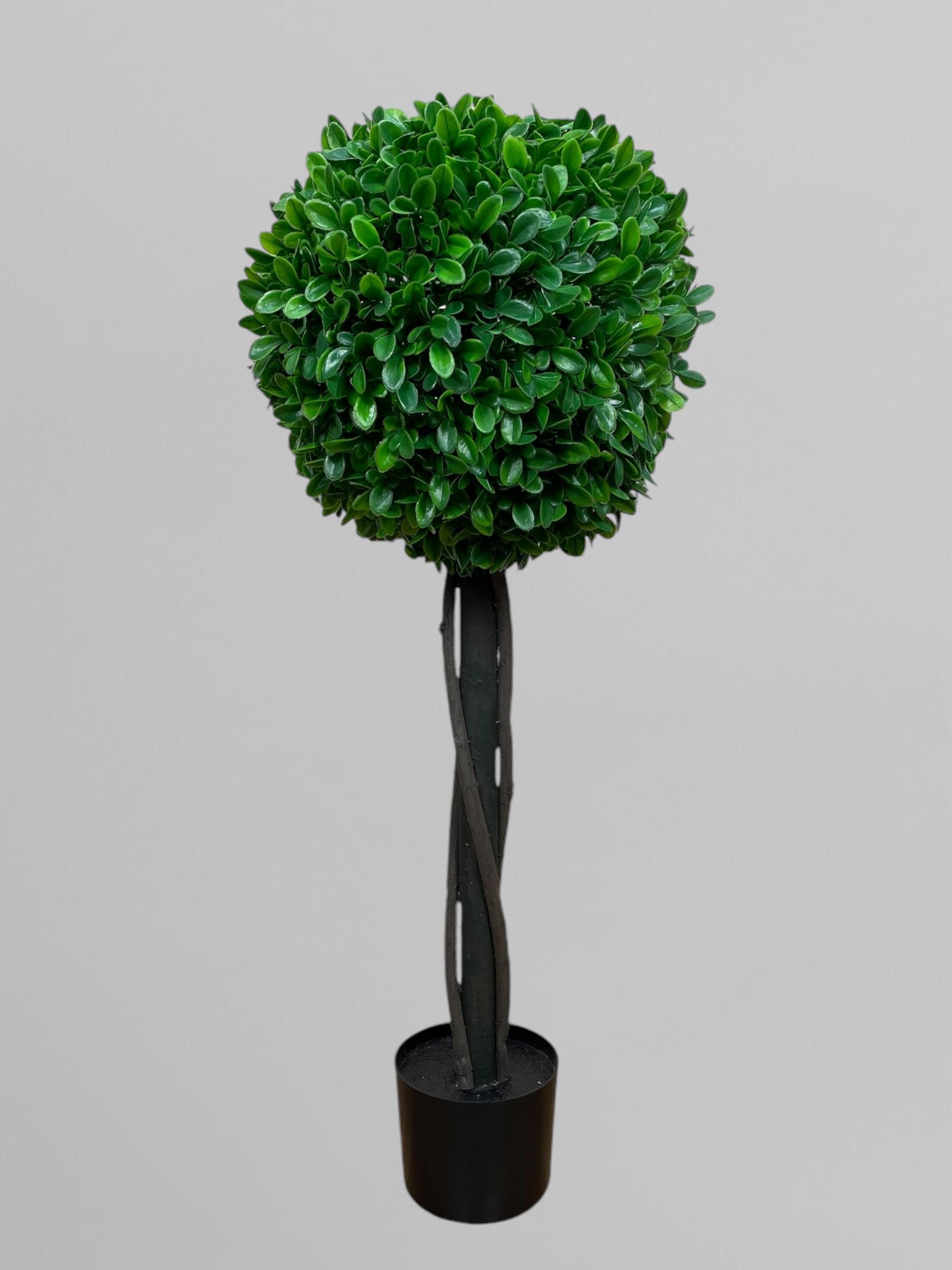 Штучна самшитова куля на стовбурі в горщику 90 см Зелений (Д13002)