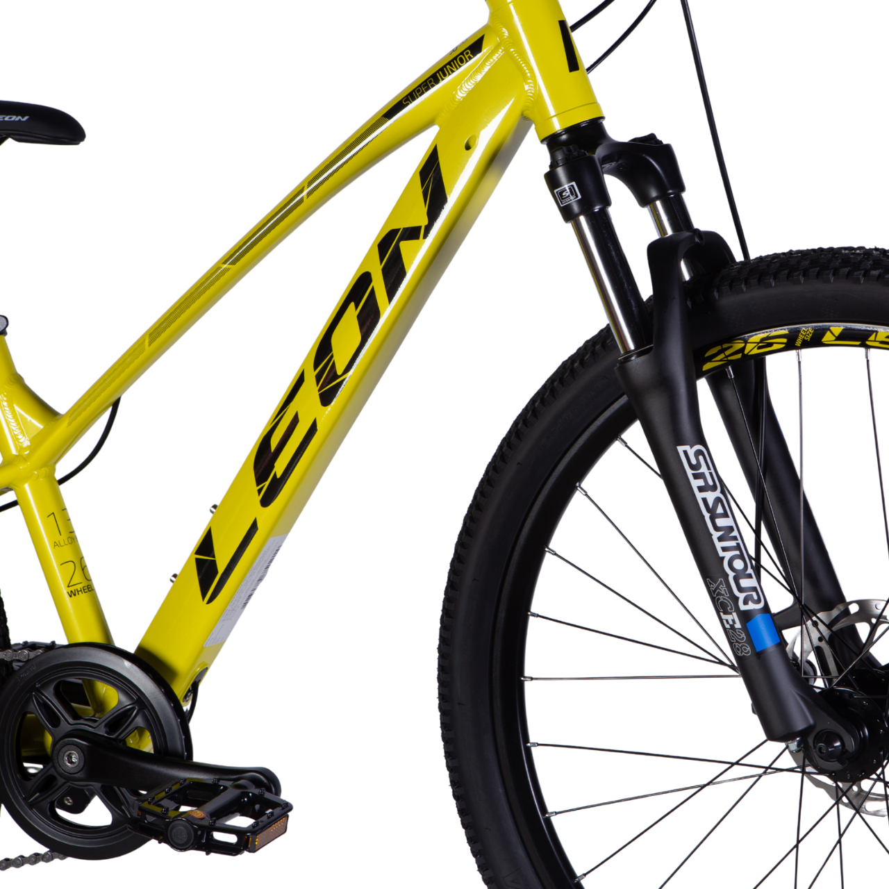 Велосипед подростковый Leon SUPER JUNIOR DD CS AL 26" 13" 2025 Желтый/Черный - фото 5 Велосипед подростковый Leon SUPER JUNIOR DD CS AL 26" 13" 2025 Желтый/Черный - фото 5