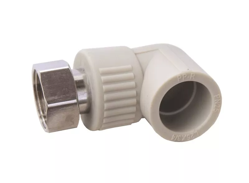 Колено Hot Right с металлической накидной гайкой 25 мм х 3/4" (SQ-1003362)