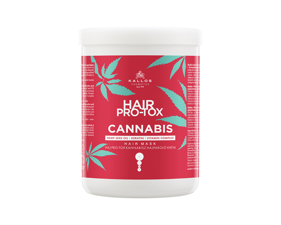 Маска для відновлення волосся Kallos Hair Pro-Tox Cannabis з конопляною олією 1000 мл - фото 1