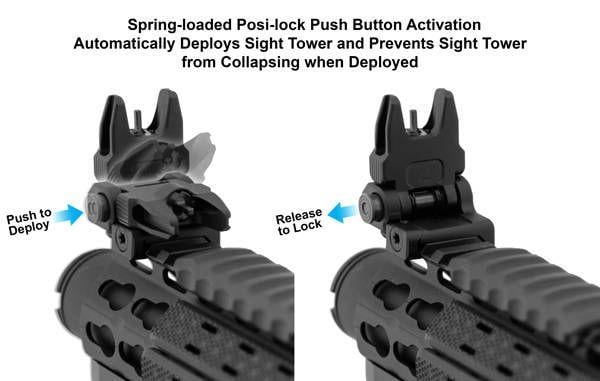 Подпружиненная мушка UTG Accu-Sync Flip-Up для AR15 - Picatinny - Черная - фото 7 Подпружиненная мушка UTG Accu-Sync Flip-Up для AR15 - Picatinny - Черная - фото 7