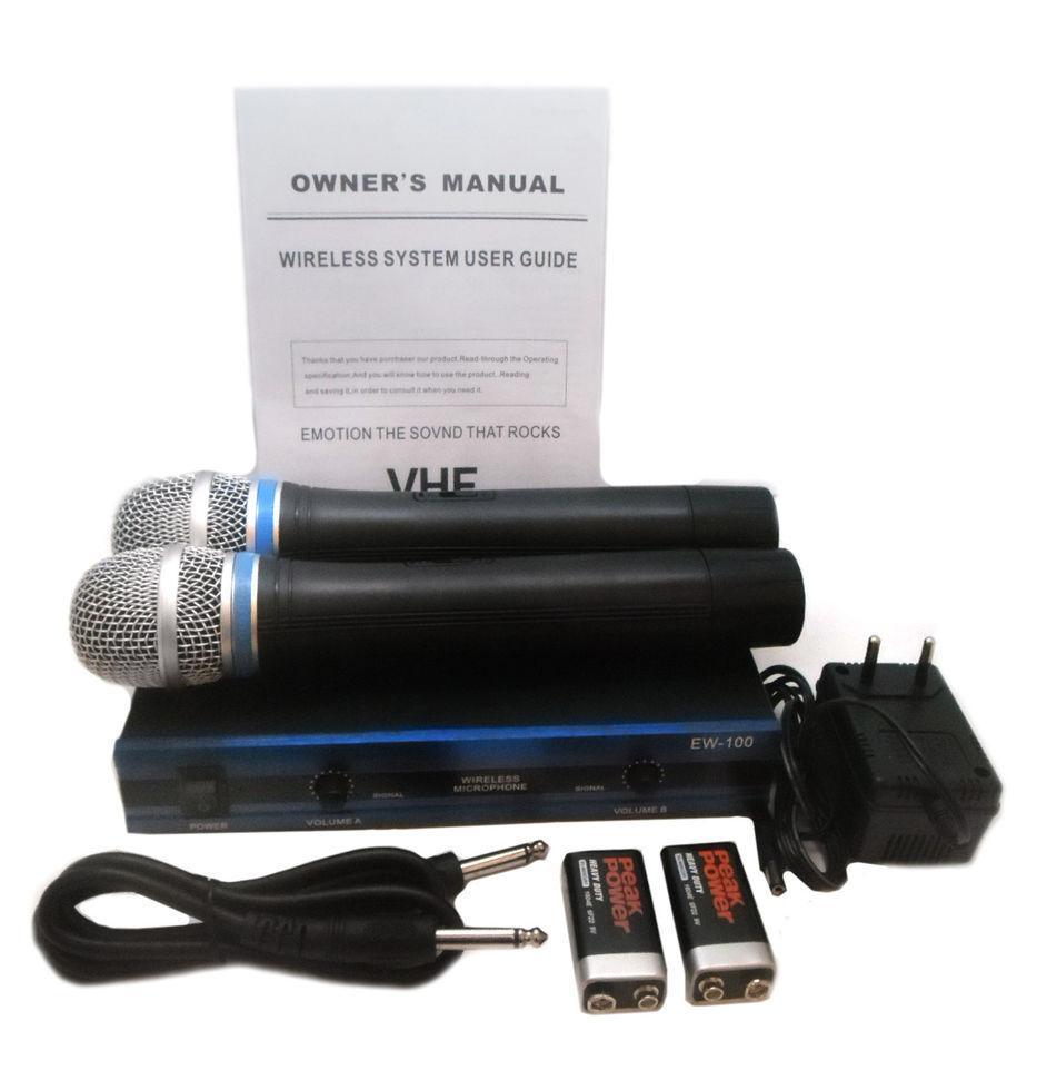 Радіосистема DM EW-100 2 радіомікрофона Black-Blue (4_523523448) - фото 2 Радіосистема DM EW-100 2 радіомікрофона Black-Blue (4_523523448) - фото 2