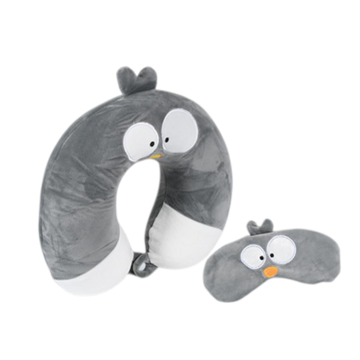 Подушка для путешествий Pengu подушка-подголовник мягкая с повязкой на глаза (R37609)