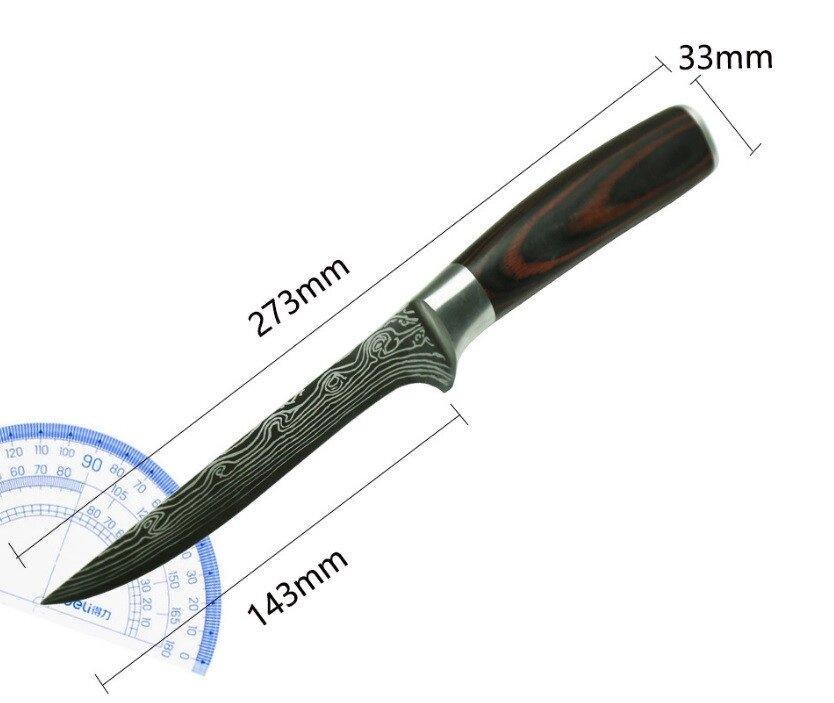 Ніж шеф-кухаря JMA-106 японський для обвалки 27см (2456109808) - фото 2 Ніж шеф-кухаря JMA-106 японський для обвалки 27см (2456109808) - фото 2