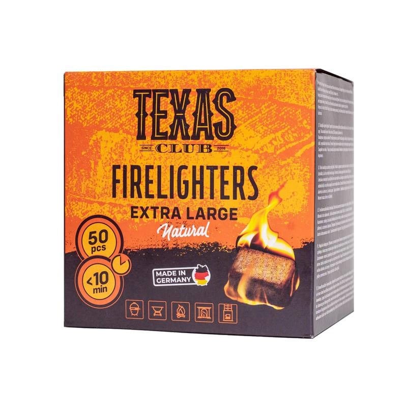 Разжигатели огня экологичные TEXAS CLUB XXL в коробке 50 шт. (FIRE-XXL)