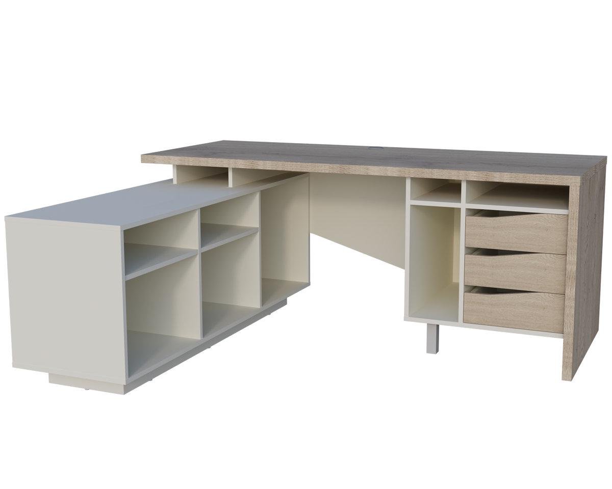 Письменный стол Intarsio CONNECT 1 L SK 190x78 см Дуб кремона котта/Стоун бежевый (28710937) Письменный стол Intarsio CONNECT 1 L SK 190x78 см Дуб кремона котта/Стоун бежевый (28710937)