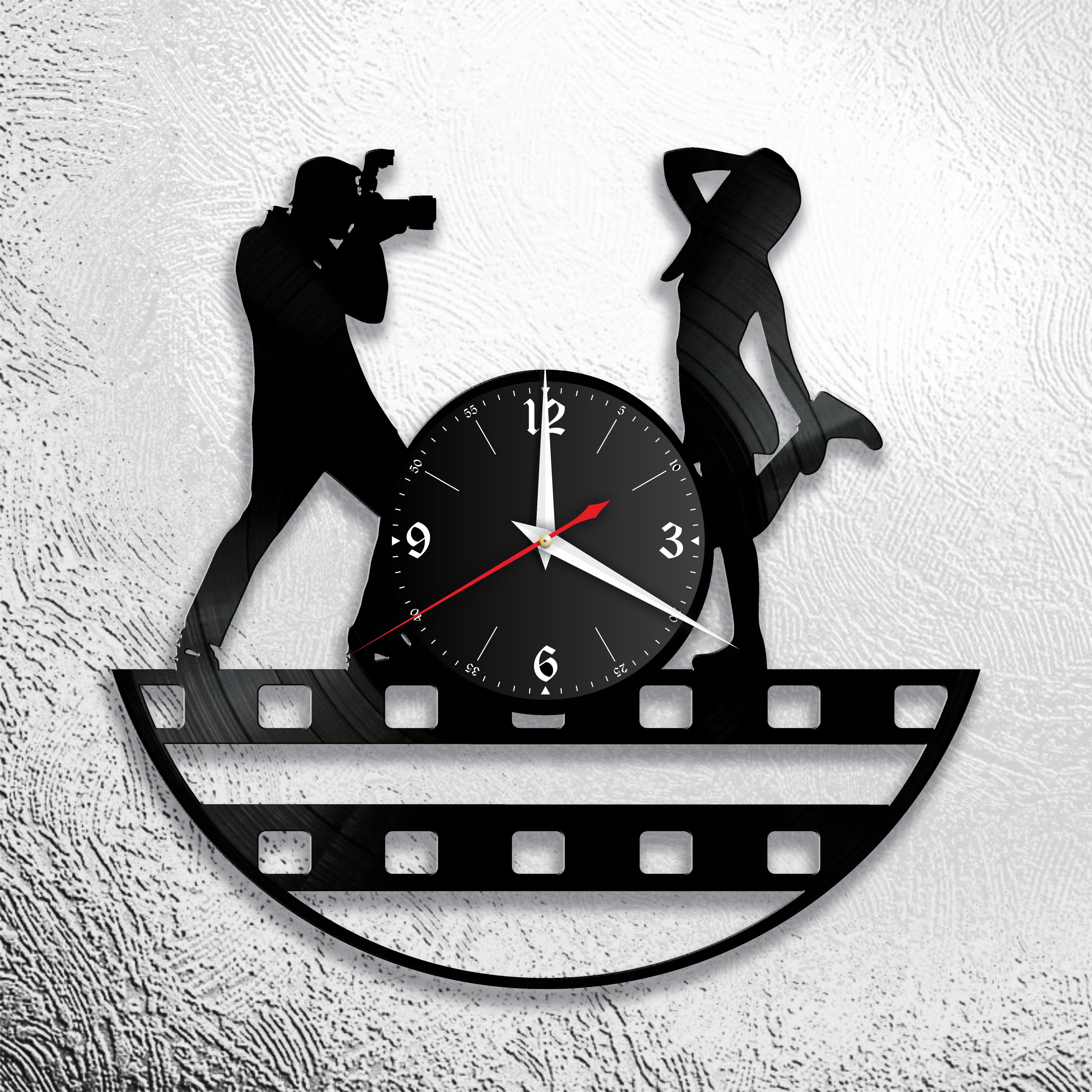 Часы настенные Фотограф 1064 из виниловой пластинки