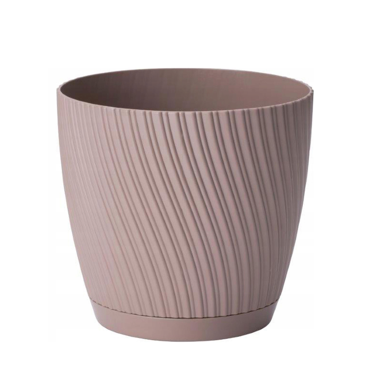 Горшок круглый Mika 23 см Серо-бежевый (34675)