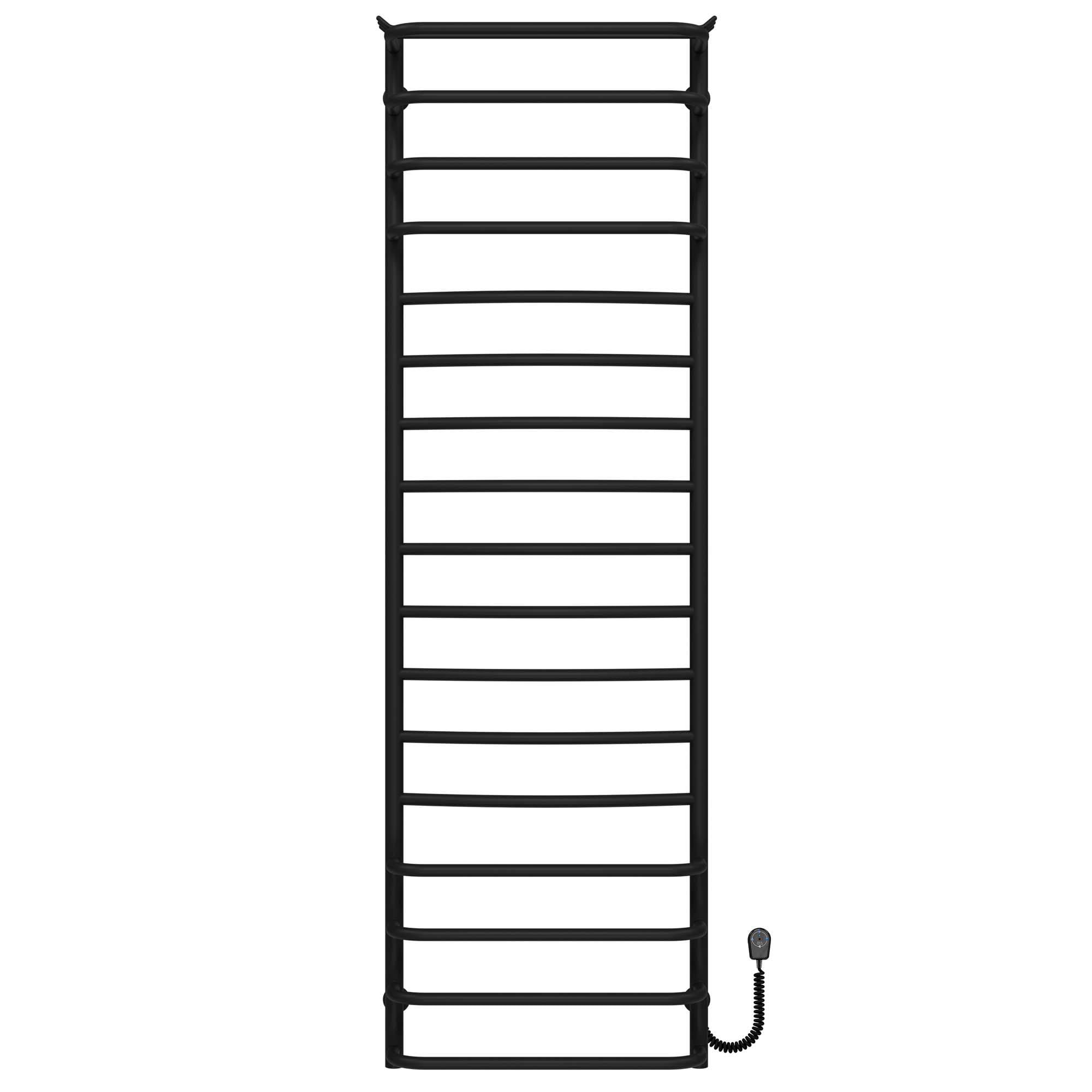 Полотенцесушитель электрический Deffi Юность П17 EF16 нержавеющая сталь 500х1700 мм Черный (C.YU.170.50.17.EBR5)