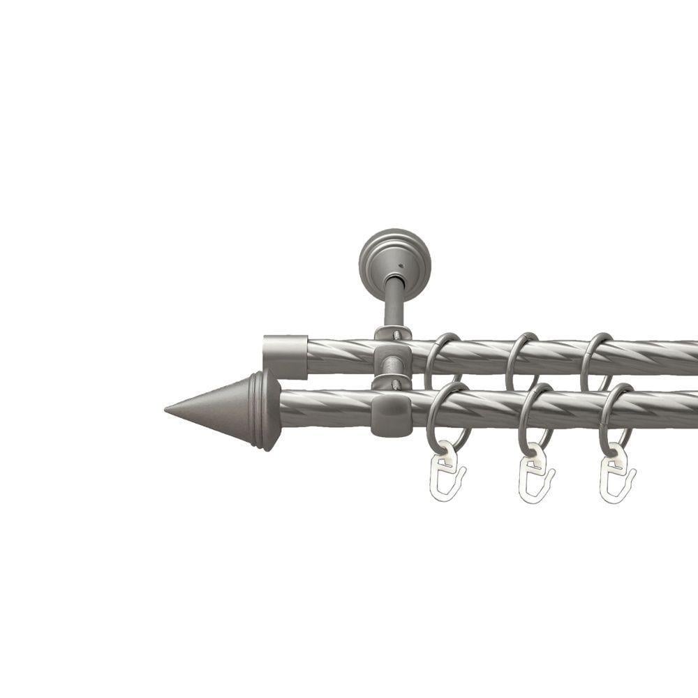 Карниз для штор Orvit Конус двухрядный скрученный 16\16 мм 300 см Сатиновый (00-00022852)