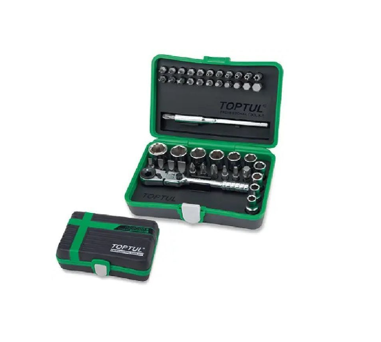 Набір інструментів Toptul і головок із тріскачкою 1/4" 45 шт. (GADW4502)