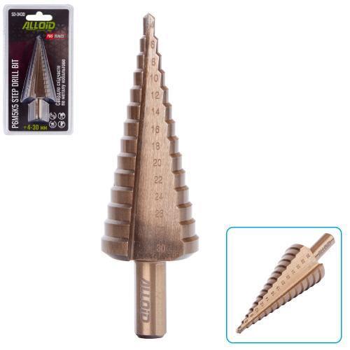 Свердло ступінчасте Alloid Pro по металу кобальтове Р6М5К5 4-30 мм - фото 2