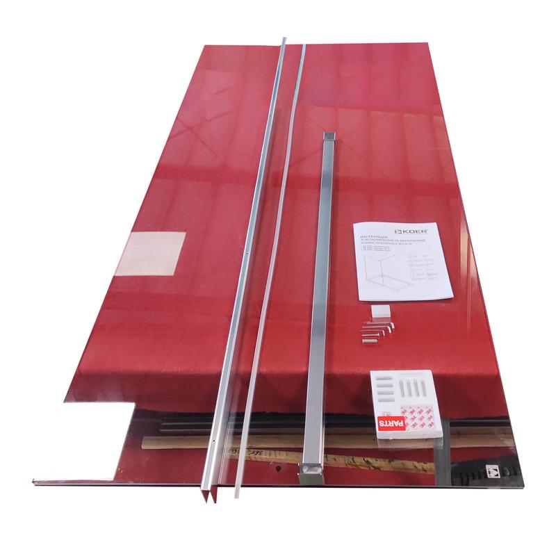 Душова перегородка KOER SR SP01-90x200-TR-01 Walk-In прозоре скло Easy Clean 8 мм Хром (KR5392) - фото 5 Душова перегородка KOER SR SP01-90x200-TR-01 Walk-In прозоре скло Easy Clean 8 мм Хром (KR5392) - фото 5