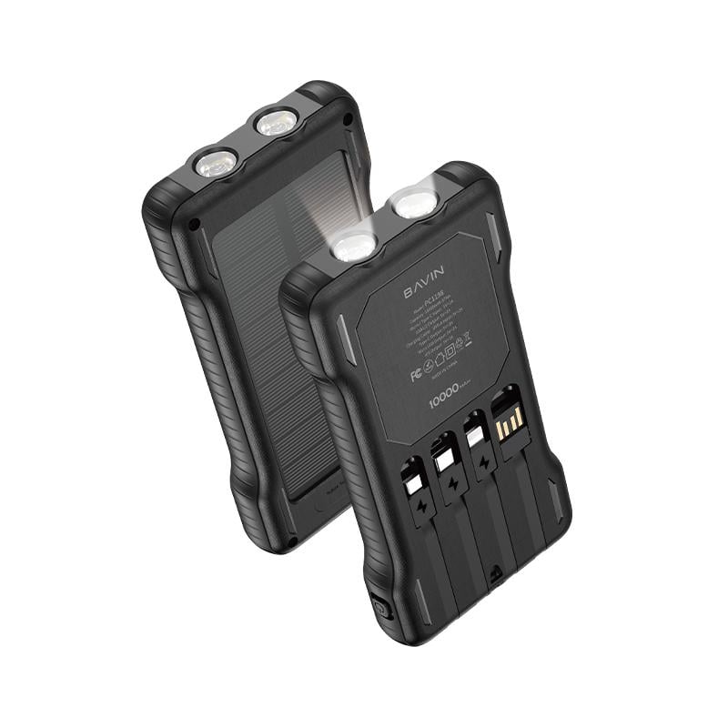 Повербанк BAVIN PC1198 SOLAR Led Lights 10000 mAh Black (Y-PC1198 BK) - фото 2