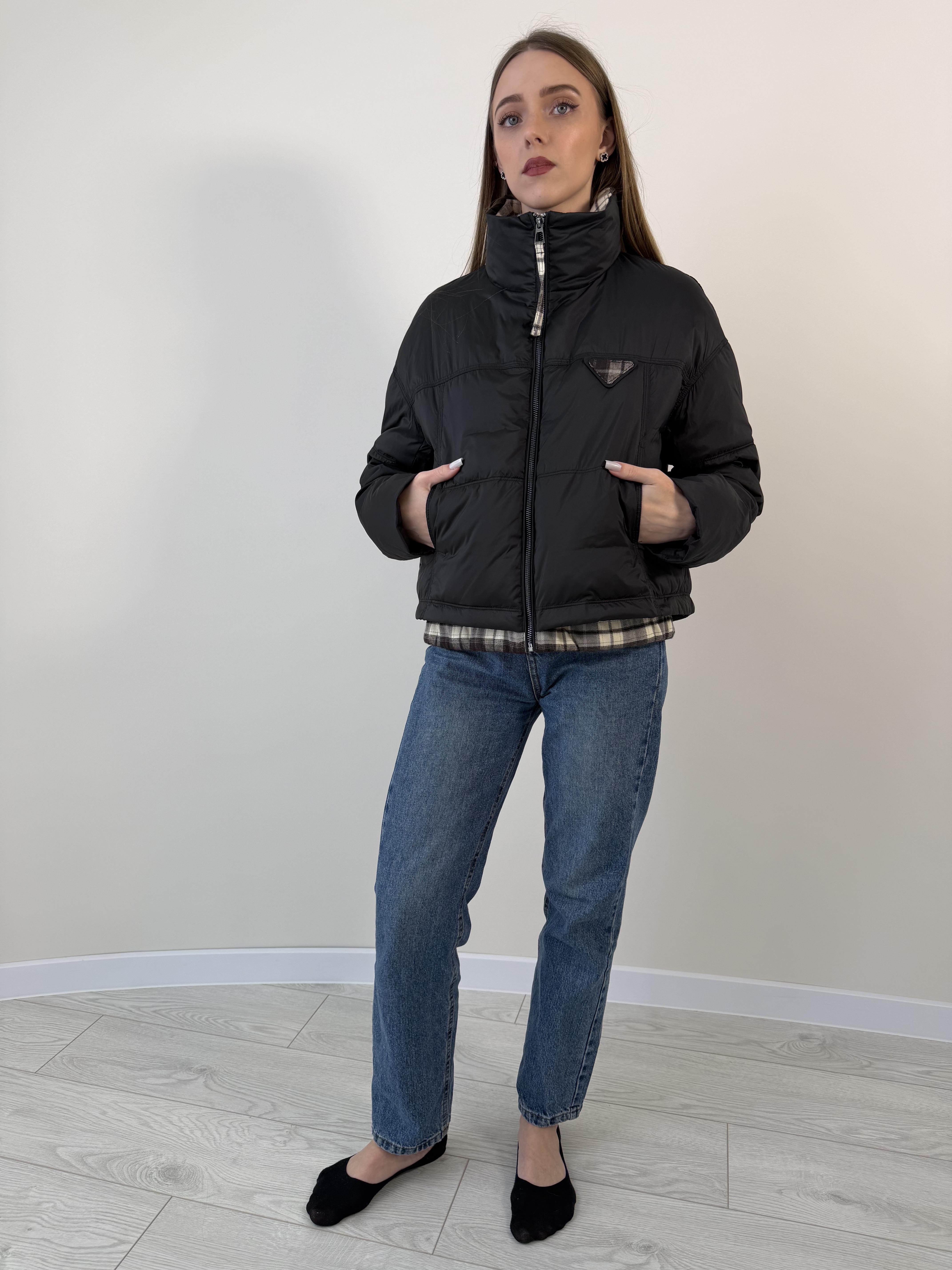 Куртка женская короткая оверсайз XL Черный (8128/XL(Ч))