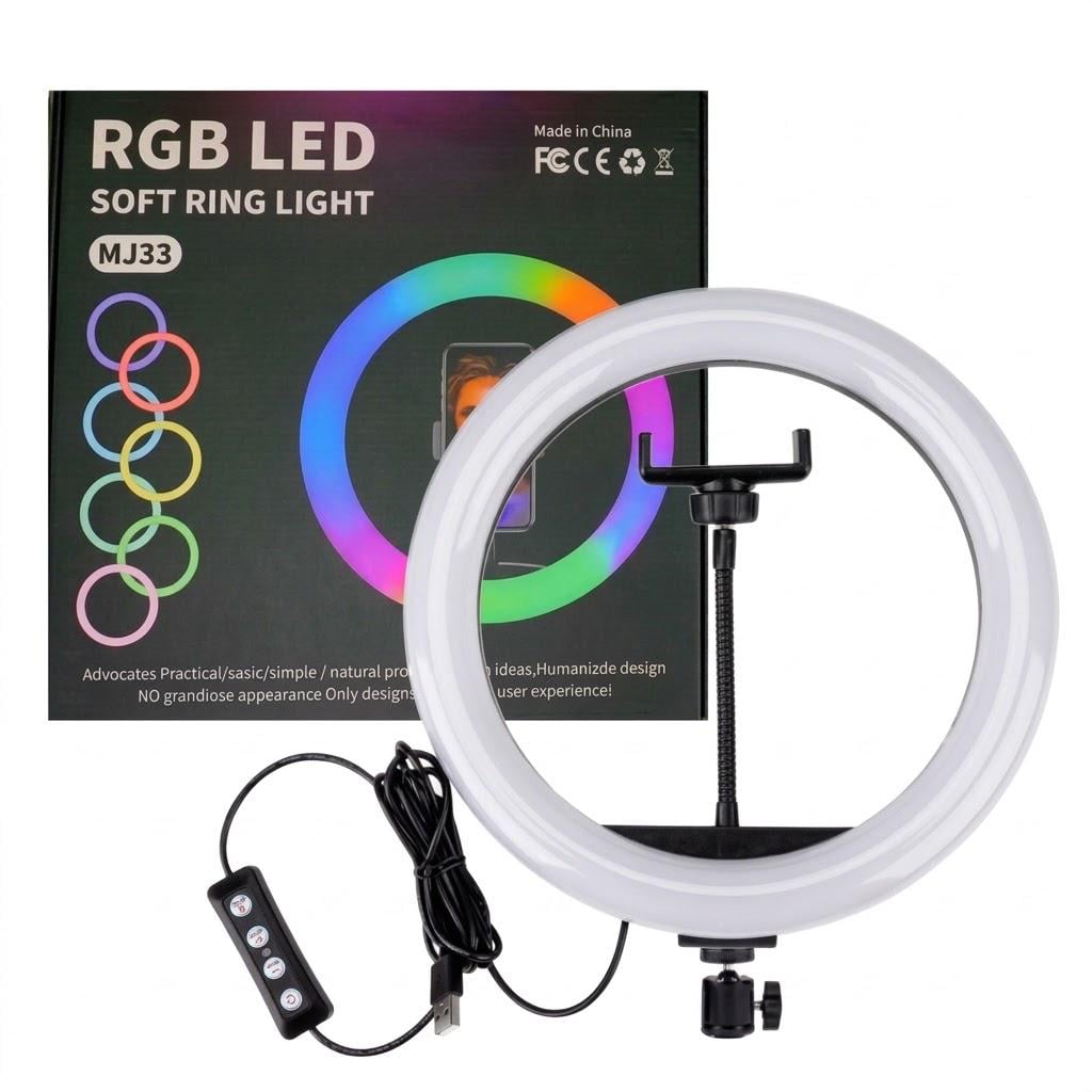 Кольцевая лампа 33 см 120 LED/39 RGB USB 5V дистанционный пульт (kmtЦ-000076172)