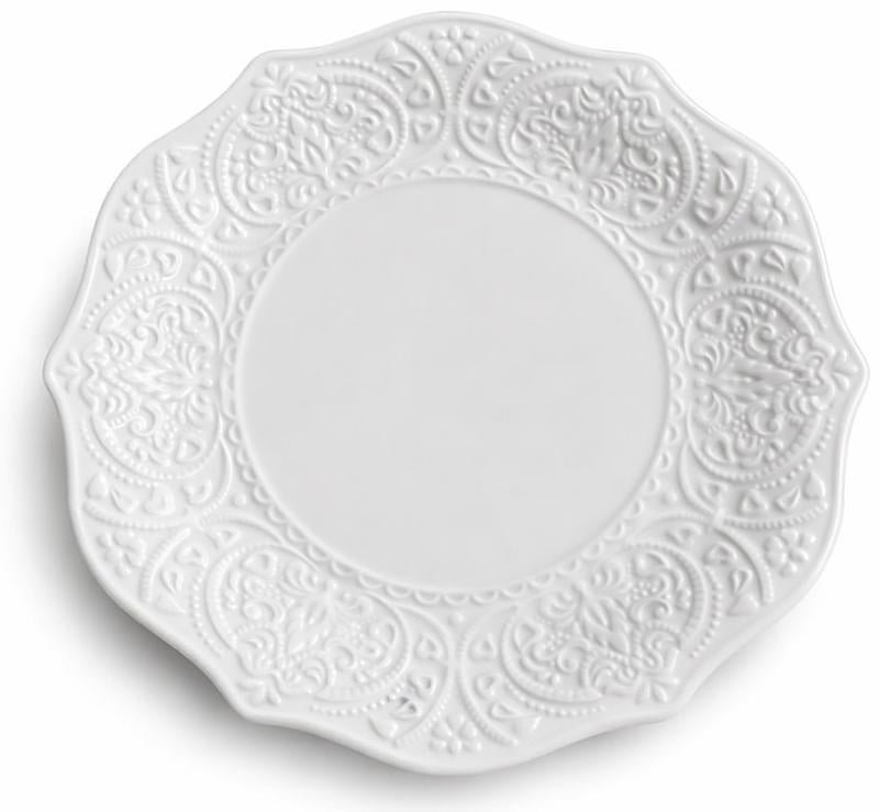 Набор тарелок Dentelle Blanche 4шт. 21,5 см