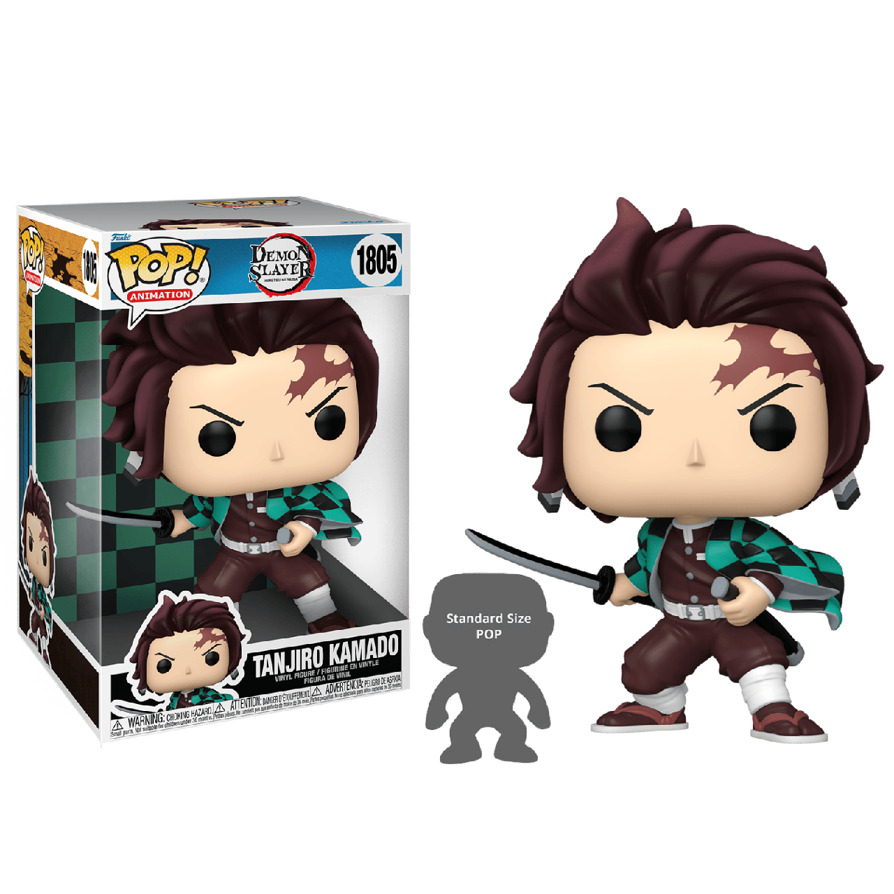 Фигурка Funko POP Jumbo Танджиро Камадо 1805 с аниме Рассекающий демонов Demon Slayer (2800821985)