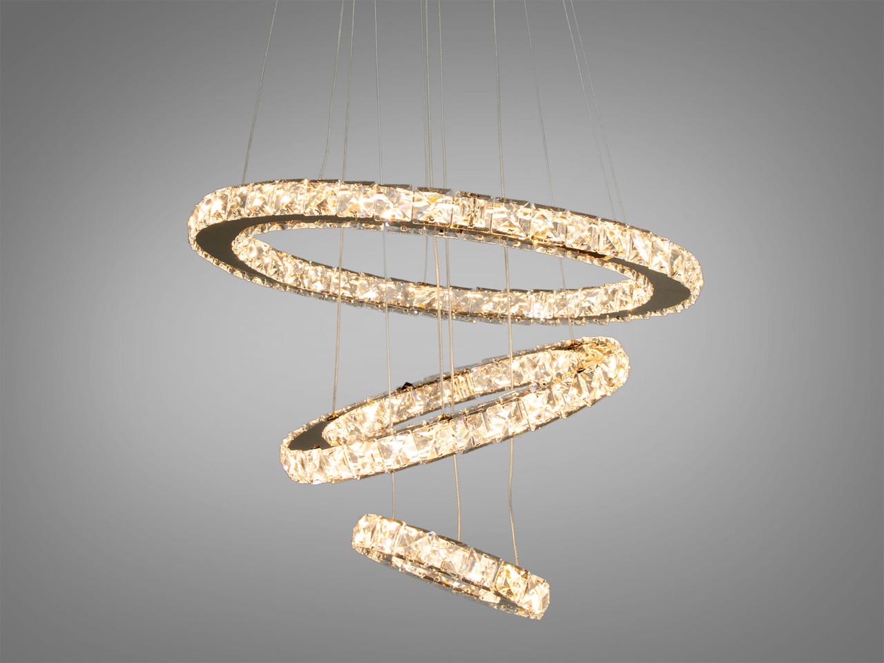 Люстра-подвес хрустальная LED 7201-6W/480+340+190G (2437589203)