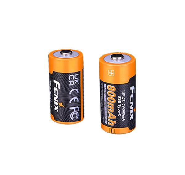 Аккумулятор Fenix 16340 800 mAh Li-ion с Type-C зарядкой Черно-желтый - фото 5 Аккумулятор Fenix 16340 800 mAh Li-ion с Type-C зарядкой Черно-желтый - фото 5